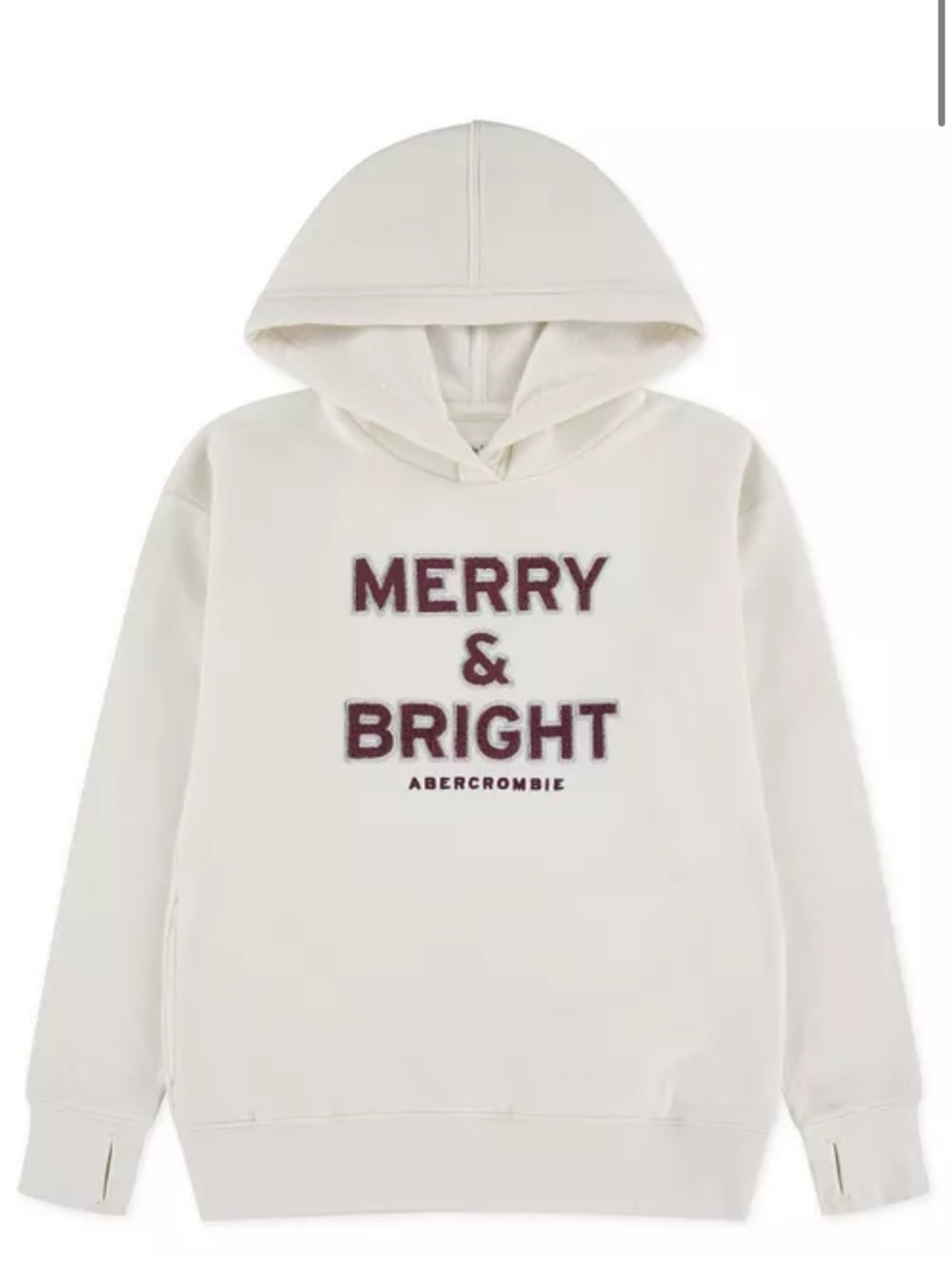 Abercrombie Kids Girls Merry and Bright Pullover Hoodie, size 5-6 , NWT